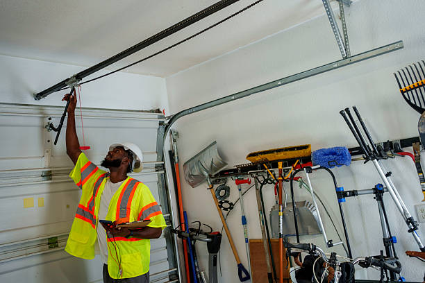 Professional Garage Door Installation technician working in Prospect, OH